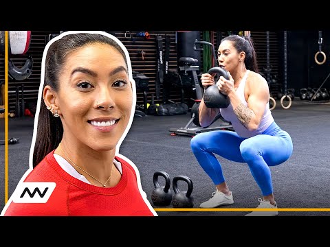Видео: HIIT-тренировка с гирей на всё тело @HannahEdenFitness