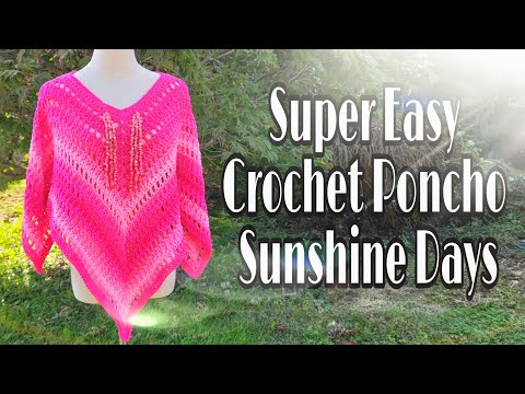 Видео: Простой урок по вязанию крючком пончо / Сумка O Day Crochet