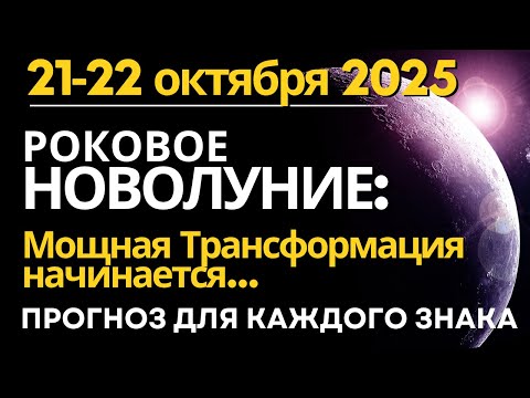 Видео: 21 октября: Роковое Новолуние на границе Знаков. Мощная Трансформация начинается...