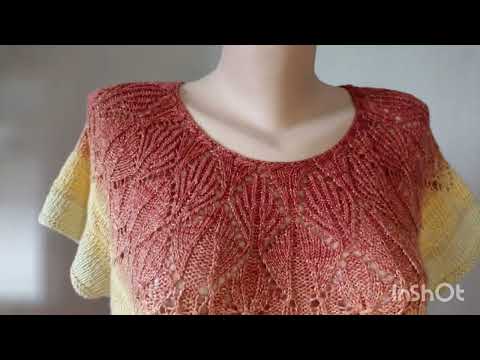 Видео: Летняя туника спицами из Gomitolo Sole, обзор