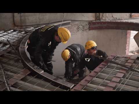 Видео: Винтовая лестница из бетона. Армирование. Часть 3. Spiral staircase. Reinforcement. Part 3.