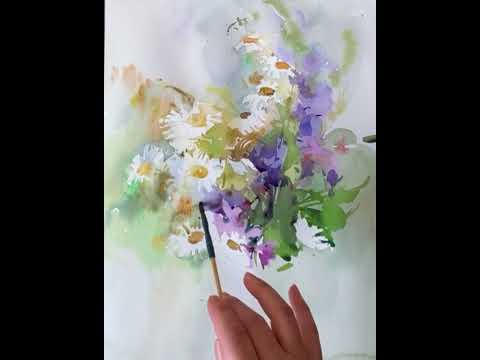 Видео: Букет полевых цветов. Ласаева Марина