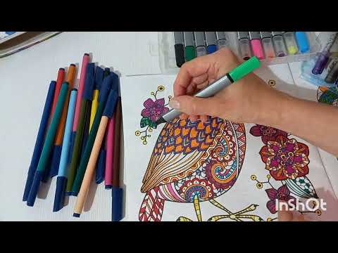 Видео: Раскраска "Птичка-антистресс" 3 часть