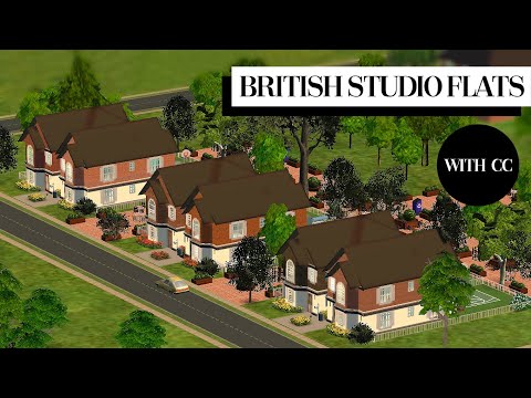 Видео: British Studio Flats | Квартиры-студии | Строительство Симс 2 | The Sims 2 Speed Build | CC