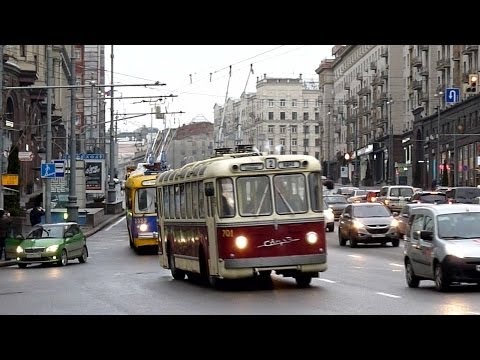 Видео: Парад троллейбусов в Москве / Trolley parade in Moscow