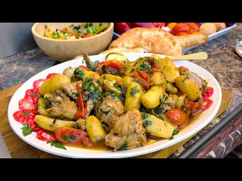 Видео: Сочная Курица с Картошкой и Овощами на Мангале в Казане — Идеальное Блюдо на природе!)
