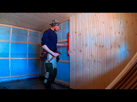 Видео: Building relaxation room for the bath house | TIMELAPSE 14 day in 12 minutes | Предбанник к бане