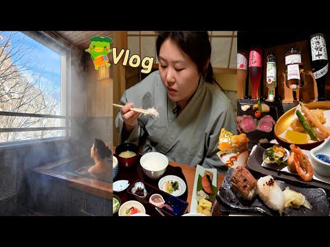 Видео: Полный курс японского традиционного ужина в отеле Dai Ichi Suizantei, Jozankei Onsen♨ Mukbang VLOG