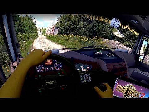 Видео: #EuroTruckSimulator2: POV DAF XF105 #3монитора #TripleScreen #ThrustMasterT300 #ShifterTH8A