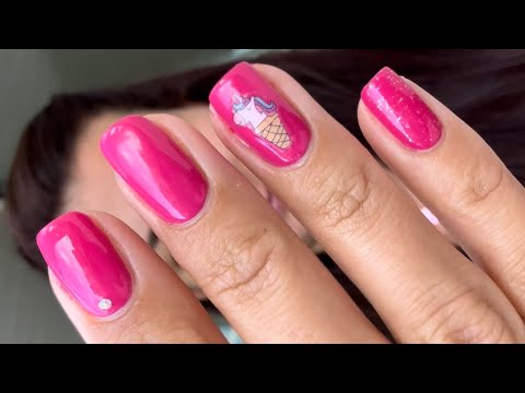 Видео: Маникюр с обикновен лак на 14 дни! Махане на черешките, лепени с капчица, и новия ми розов маникюр 💕