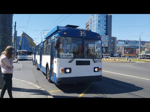 Видео: Троллейбус, маршрут №35 в парк по изменённой трассе ЗиУ-683 БМ1 б.1116 (17.07.2020) Санкт-Петербург