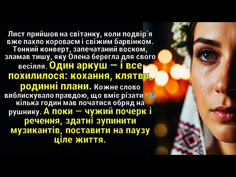 Видео: 📜 Лист перед шлюбом зламав тишу… | Правдива історія | сімейна драма