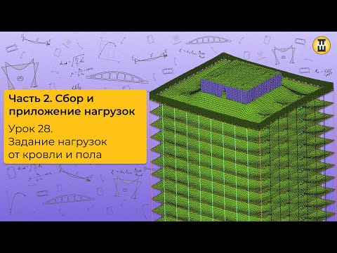 Видео: Задание нагрузок от кровли и полов. Сбор и приложение нагрузок. ЛИРА САПР. Урок 28 дом-жбк рф