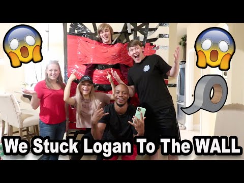 Видео: МЫ ПРИКЛЕИЛИ ЛОГАНА К СТЕНЕ!!!