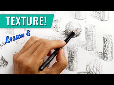 Видео: Узнайте, как рисовать. Часть 8: Рисование текстуры карандашом (штриховка и многое другое!)