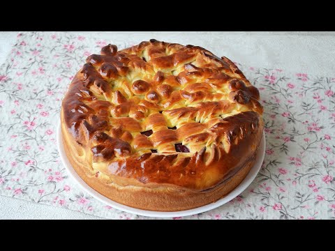 Видео: Печем вкуснейший вишнёвый пирог. Пышное сдобное тесто | Bake a delicious cherry pie