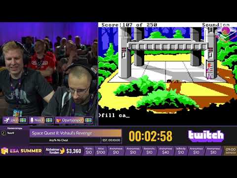 Видео: [RU] Space Quest II: Vohaul's Revenge [Any% No Cheat] от @jokaah - #ESASummer2024