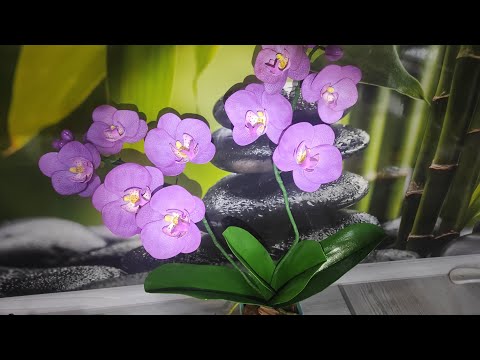 Видео: Очень реалистичная орхидея из фоамирана/DIY very realistic foamiran orchid