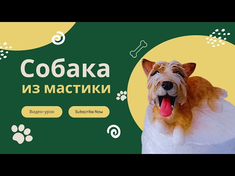 Видео: Cute dog cake topper 🐕/Собака из мастики по фото.