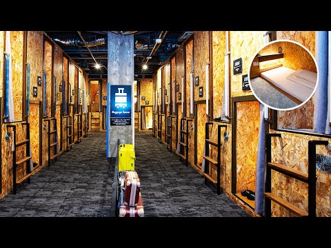 Видео: Остановились в японском капсульном отеле, как на секретной базе 🌲｜eeGee STAY Omiya