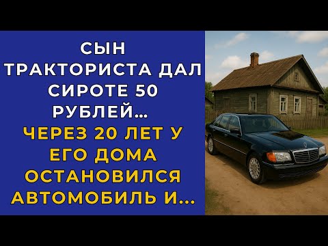 Видео: Сын тракториста дал сироте 50 рублей… Через 20 лет у его дома остановился автомобиль и…