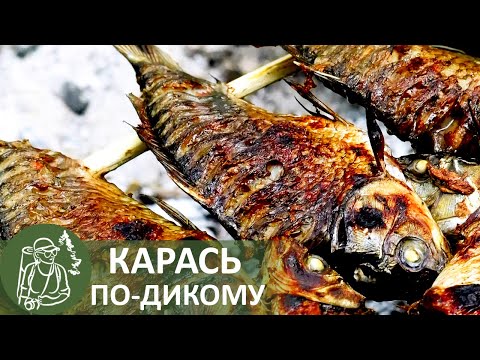Видео: 🐟 Как приготовить карася на веточках: запеченная рыба на углях | #Бушкрафт Гордеевых