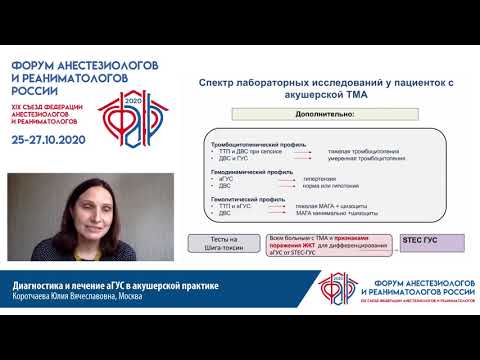Видео: аГУС в акушерстве Коротчаева ЮВ