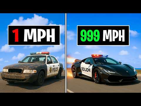 Видео: каждый раз, когда я РАЗБИВАЮСЬ, моя полицейская машина становится БЫСТРЕЕ... GTA 5