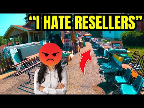 Видео: Она ненавидела перекупщиков на этой распродаже во дворе