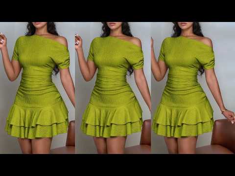 Видео: Как кроить и сшивать платье с асимметричным кроем и плечами / подробное руководство