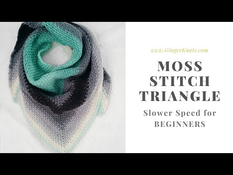 Видео: Как связать треугольный шарф крючком: для начинающих