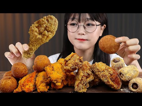 Видео: АСМР ЕДА Хрустящая курица и Сырные шарики | MUKBANG | EATING SHOW