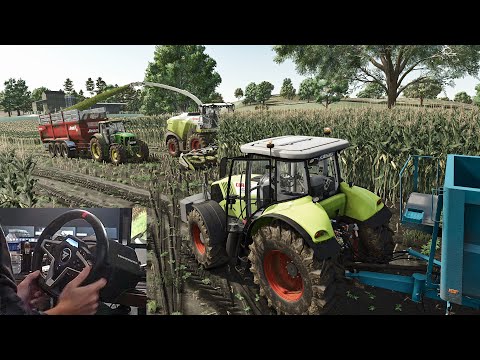 Видео: FS 25 | Ультра реалистичный | Кукурузный силос на влажном поле и транспортировка на ферму