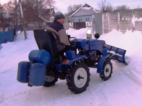 Видео: Усовершенствование минитрактора для работы зимой