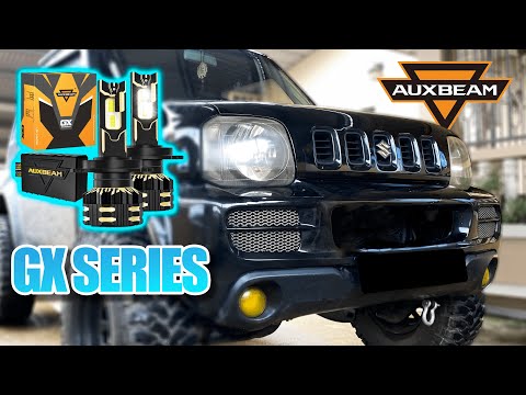 Видео: Установка светодиодных ламп вспомогательного фар Auxbeam в Jimny