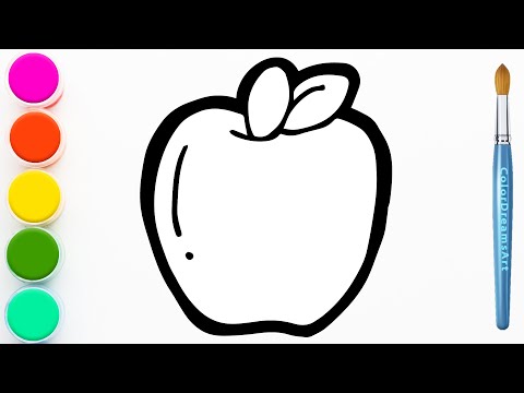 Видео: Как нарисовать яблоко | Шаг за шагом