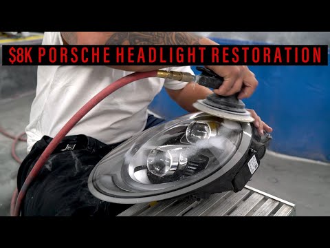 Видео: РЕСТАВРАЦИЯ ФАР PORSCHE ЗА 8 ТЫСЯЧ ДОЛЛАРОВ...