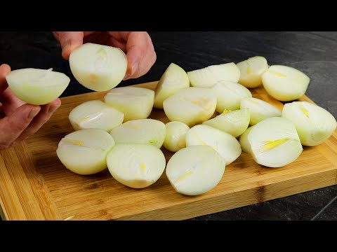 Видео: БОЖЕ КАК ВКУСНО! Этот Лук🧅 вкуснее мяса, так готовят только в Турции! Просто разрезать пополам