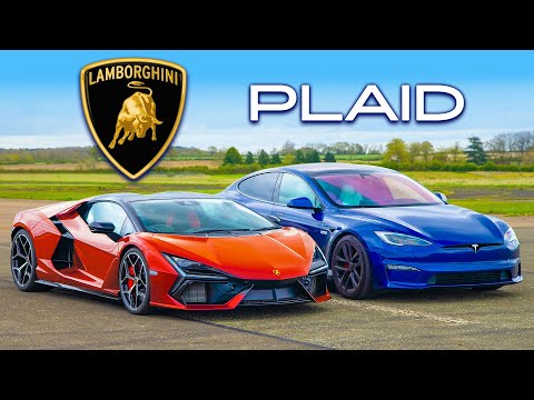 Видео: Кто победит в заезде: Lamborghini Revuelto или же Tesla Model S Plaid?