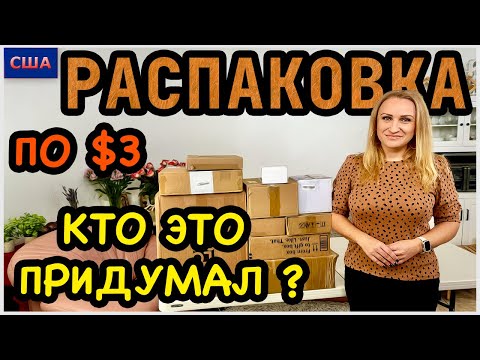 Видео: Распаковка потерянных посылок по 3$/ Кто это придумал?/ Покупки из нового магазина / США/ Флорида