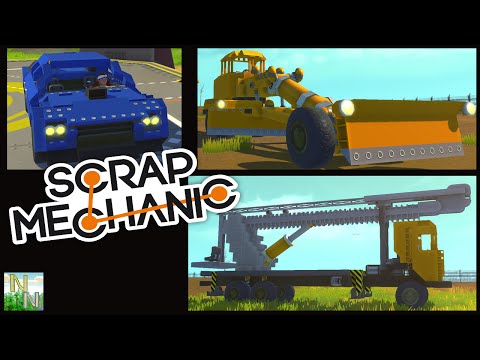 Видео: Scrap Mechanic Строительная Техника и Тачка. Ваши Постройки 0.1.22