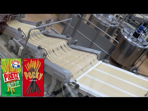 Видео: Самые известные сладости Японии [Фабрика Pretz & Pocky] Производит более 2,2 миллиона в день😵