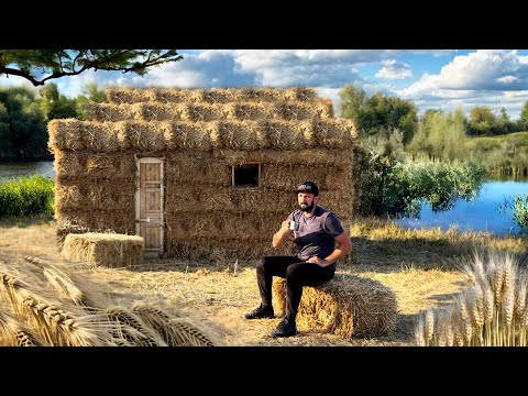 Видео: Строительство эко-хижины из тюков соломы