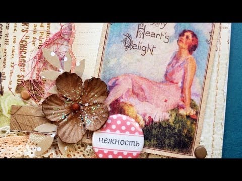 Видео: Открытка в стиле Шэбби шик / 8 марта / The Workshop