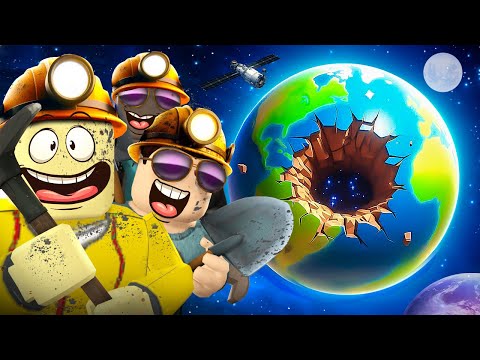 Видео: ВЫКОПАЛИ ГИГАНТСКУЮ ЯМУ ЧЕРЕЗ ПЛАНЕТУ В ROBLOX