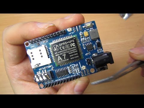 Видео: GSM\GPRS модем с GPS приемником AI-Thinker A7