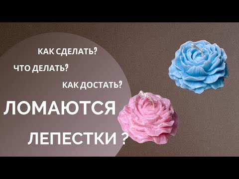 Видео: Ломаются лепестки у пиона? Как достать? #свечи #формоваясвеча #декор #эстетика