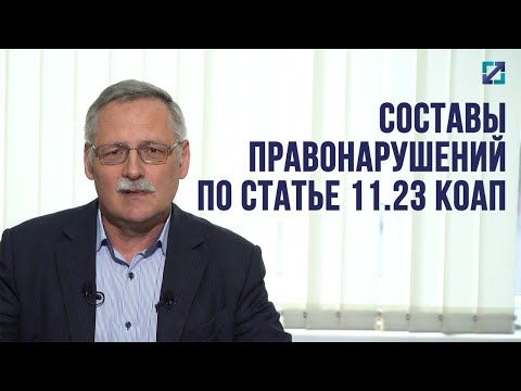 Видео: Составы правонарушений по статье 11.23 КоАП при процедурах контроля водителя сотрудниками ГИБДД