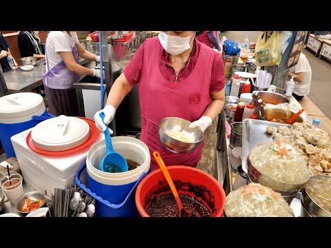 Видео: корейская еда лапша !! острая лапша, холодная лапша / корейская уличная еда