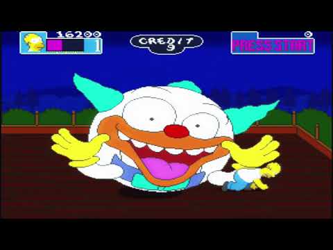Видео: Полное прохождение the simpsons arcade